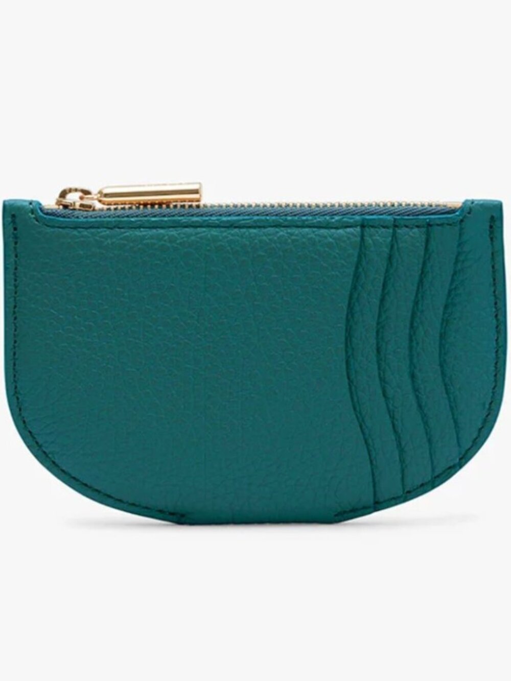 Cuyana Card Holder in Ceruleo Pebbled Leather